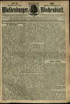 Waldenburger Wochenblatt, Jg. 35, 1889, nr 34