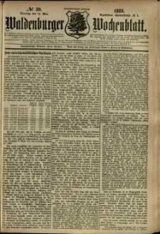 Waldenburger Wochenblatt, Jg. 35, 1889, nr 39