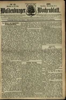 Waldenburger Wochenblatt, Jg. 35, 1889, nr 43