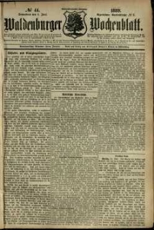 Waldenburger Wochenblatt, Jg. 35, 1889, nr 44