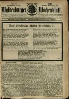 Waldenburger Wochenblatt, Jg. 35, 1889, nr 48