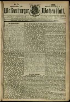 Waldenburger Wochenblatt, Jg. 35, 1889, nr 54