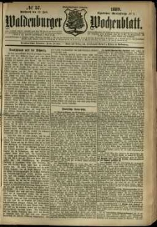 Waldenburger Wochenblatt, Jg. 35, 1889, nr 57