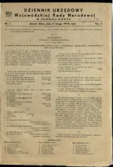 Dziennik Urzędowy Wojewódzkiej Rady Narodowej w Jeleniej Górze, 1978, nr 1