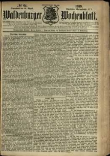Waldenburger Wochenblatt, Jg. 35, 1889, nr 64