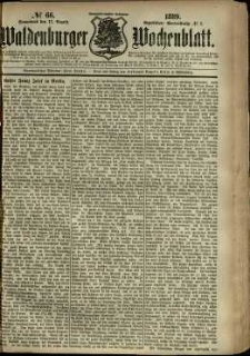 Waldenburger Wochenblatt, Jg. 35, 1889, nr 66