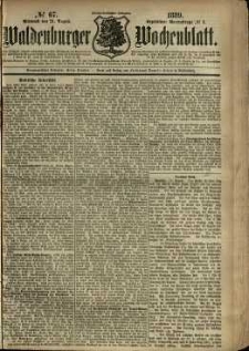 Waldenburger Wochenblatt, Jg. 35, 1889, nr 67