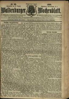 Waldenburger Wochenblatt, Jg. 35, 1889, nr 68