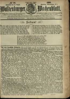 Waldenburger Wochenblatt, Jg. 35, 1889, nr 70