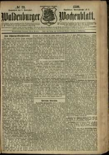 Waldenburger Wochenblatt, Jg. 35, 1889, nr 72