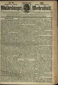Waldenburger Wochenblatt, Jg. 35, 1889, nr 73