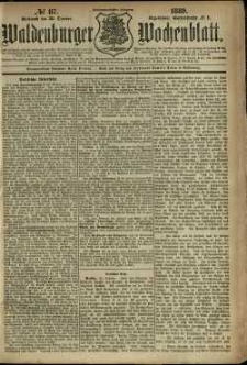Waldenburger Wochenblatt, Jg. 35, 1889, nr 87
