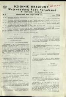 Dziennik Urzędowy Wojewódzkiej Rady Narodowej w Jeleniej Górze, 1978, nr 4