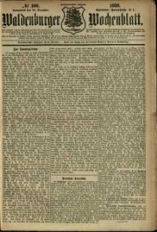 Waldenburger Wochenblatt, Jg. 35, 1889, nr 100