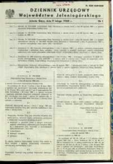 Dziennik Urzędowy Województwa Jeleniogórskiego, 1988, nr 1