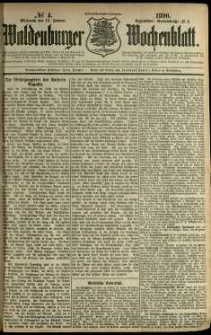 Waldenburger Wochenblatt, Jg. 36, 1890, nr 4