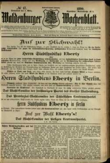 Waldenburger Wochenblatt, Jg. 36, 1890, nr 17