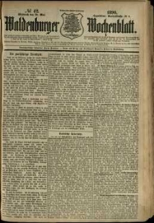 Waldenburger Wochenblatt, Jg. 36, 1890, nr 42
