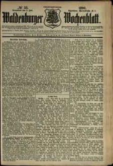 Waldenburger Wochenblatt, Jg. 36, 1890, nr 53
