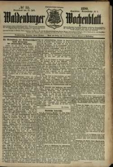 Waldenburger Wochenblatt, Jg. 36, 1890, nr 55