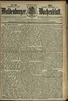 Waldenburger Wochenblatt, Jg. 36, 1890, nr 56
