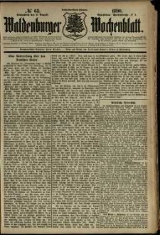 Waldenburger Wochenblatt, Jg. 36, 1890, nr 63