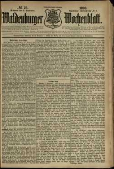 Waldenburger Wochenblatt, Jg. 36, 1890, nr 70