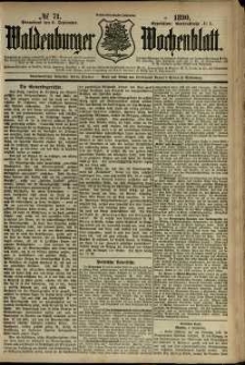 Waldenburger Wochenblatt, Jg. 36, 1890, nr 71