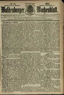 Waldenburger Wochenblatt, Jg. 36, 1890, nr 75