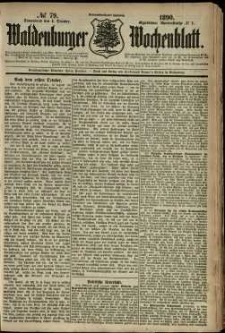 Waldenburger Wochenblatt, Jg. 36, 1890, nr 79