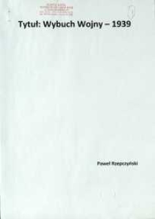 Wybuch wojny - 1939