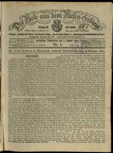 Der Bote aus dem Riesen-Gebirge : Zeitung für alle Stände, R. 102, 1914, nr 1