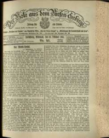 Der Bote aus dem Riesen-Gebirge : Zeitung für alle Stände, R. 102, 1914, nr 41