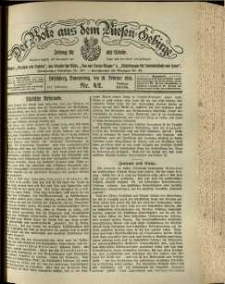 Der Bote aus dem Riesen-Gebirge : Zeitung für alle Stände, R. 102, 1914, nr 42