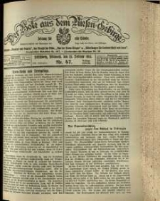 Der Bote aus dem Riesen-Gebirge : Zeitung für alle Stände, R. 102, 1914, nr 47