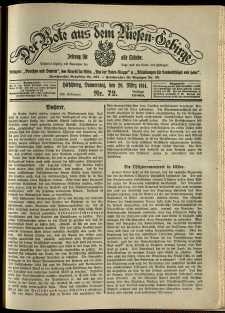 Der Bote aus dem Riesen-Gebirge : Zeitung für alle Stände, R. 102, 1914, nr 72