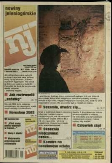 Nowiny Jeleniogórskie : tygodnik społeczny, R. 46, 2003, nr 1 (2325)