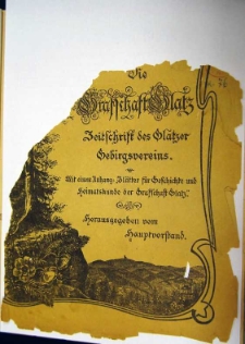 Die Grafschaft Glatz : Zeitschrift des Glatzer Gebirgsvereins, Jr. 1, 1906, nr 1
