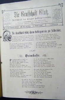 Die Grafschaft Glatz : Zeitschrift des Glatzer Gebirgsvereins, Jr. 1, 1906, nr 4