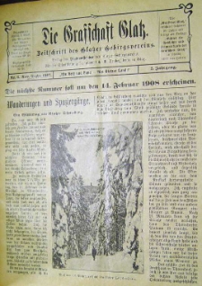 Die Grafschaft Glatz : Zeitschrift des Glatzer Gebirgsvereins, Jr. 2, 1907, nr 6