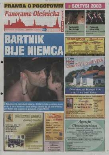 Panorama Oleśnicka: tygodnik Ziemi Oleśnickiej, 2003, nr 48 (816)