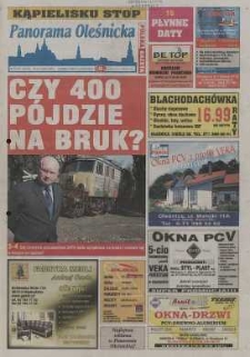 Panorama Oleśnicka: tygodnik Ziemi Oleśnickiej, 2003, nr 75 (843)