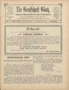 Die Grafschaft Glatz : Illustrierte Monatschrift des Glatzer Gebirgsvereins, Jr. 4, 1909, nr 11