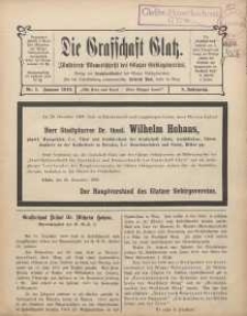 Die Grafschaft Glatz : Illustrierte Monatschrift des Glatzer Gebirgsvereins, Jr. 5, 1910, nr 1