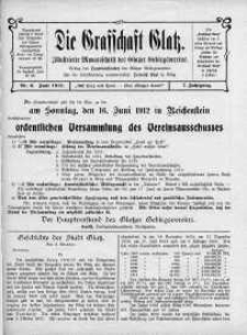 Die Grafschaft Glatz : Illustrierte Monatschrift des Glatzer Gebirgsvereins, Jr. 7, 1912, nr 6