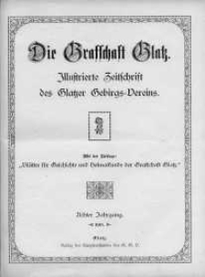 Die Grafschaft Glatz : Illustrierte Monatschrift des Glatzer Gebirgsvereins, Jr. 8, 1913, nr 1