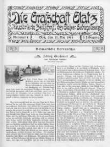 Die Grafschaft Glatz : Illustrierte Monatschrift des Glatzer Gebirgsvereins, Jr. 9, 1914, nr 4