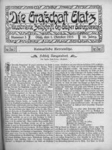 Die Grafschaft Glatz : Illustrierte Monatschrift des Glatzer Gebirgsvereins, Jr. 10, 1915, nr 3