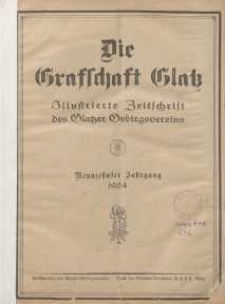 Die Grafschaft Glatz : Illustrierte Zeitschrift des Glatzer Gebirgsvereins, Jr. 19, 1924, nr 1/2
