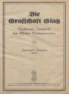 Die Grafschaft Glatz : Illustrierte Zeitschrift des Glatzer Gebirgsvereins, Jr. 20, 1925, nr 1/2